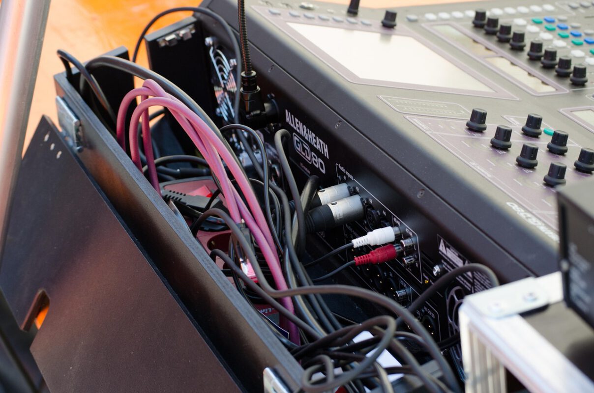 stage technology, distribution, technology, connections, mixer, music, stage, sound